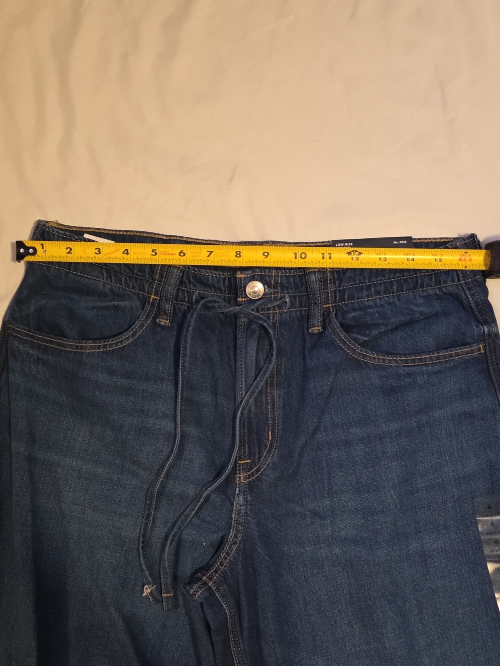 American Eagle Low Rise Strigid Ultra Wide Leg Jeans Size 6 - Picture 14 of 15